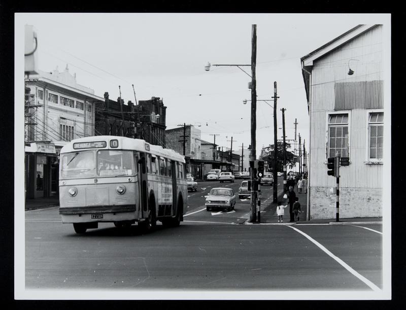 [Trolley bus 9 on Onehunga route 10] Museum of Transport and