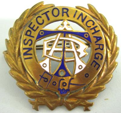 Tram Inspectors badge [Inspector in Charge ATB]