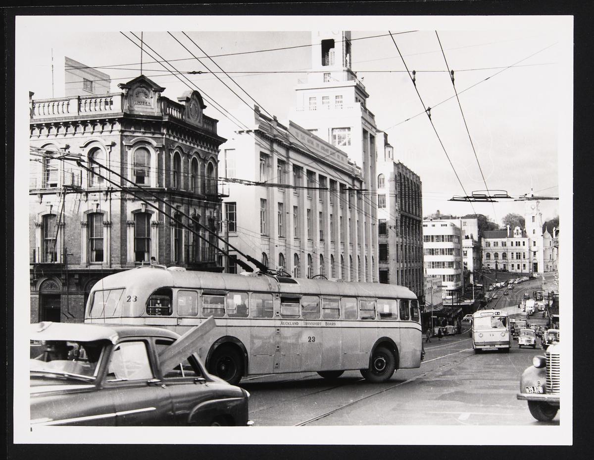 [Trolley bus 23 in Auckland Central] Museum of Transport and